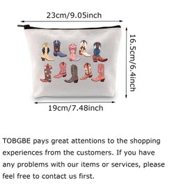 TOBGBE Funny Cowgirls Gift Country Style Idea Western Country Southern Cowgirl Gifts Western Zipper Pouch (Many Boots CA)