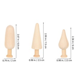 iplusmile Wooden Tree Figure for Painting - Pack of 20 Unfinished Wooden Tree Empty Wooden Tree - Wooden Figures Decoration DIY Wooden Cone Figures Mini Christmas Tree for Christmas