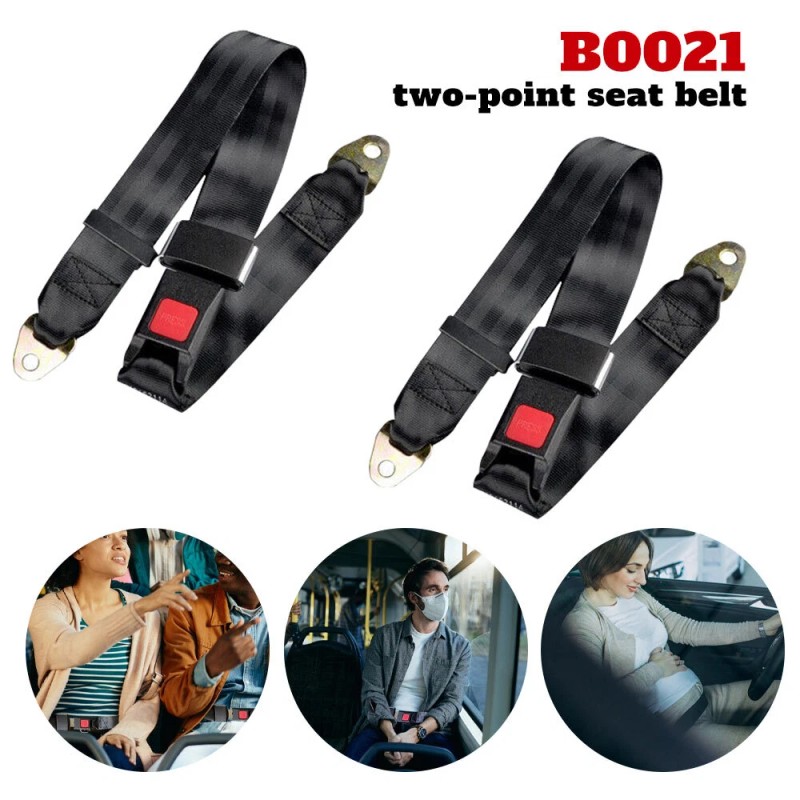 4 Set Seat Belt 2 Point Adjustable Retractable Car Single