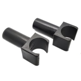 ComsenMed Wheelchair Seat Rail Guide,Fits 7/8 Inch Tubing,Steel Standard wheelschairs and Transport Chairs Common Parts,Replacement Parts seat Rail guide-19mm Diameter(1Pair,Black)