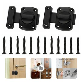 Pestillo Para Puerta Con Tornillo Giratorio Set 2 Pcs - Seguro Para Puerta, Pasador, Cerrojo Aleación De Zinc Resistente, Pasador Para Puerta Baño,...