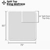 Split Head Flex King Sheet Sets for Adjustable Bed-600 TC