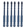 10Pcs Cross Spearhead Drill Bit Carbide Bits with 1/4in Hex