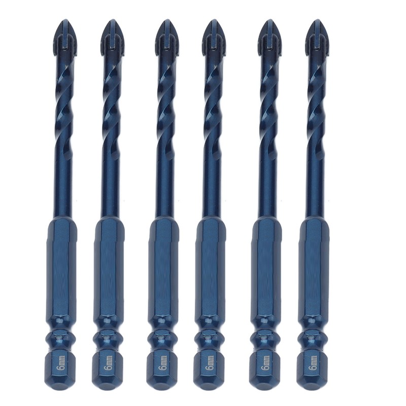 10Pcs Cross Spearhead Drill Bit Carbide Bits with 1/4in Hex