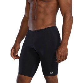 TYR Men's Durafast Elite Solid Jammer Swim Suit (Black, 26)