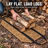 Waxed Canvas Firewood Carrier Bag with Reinforced Handles, Water-Resistant Log