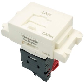 Panasonic WZ7519W Information Modular Jack for LAN Assembly/CAT6A Embedded Type, White