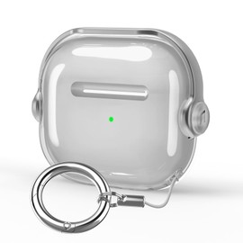 HEIGKOIK Airpods 4 Case, Airpods 4 Case, 4th Generation Case, TPU, Transparent Lock, Chargable, Shockproof, Lightweight, Scratch-Resistant, Stylish, Wireless Charging, Includes Carabiner, Protective