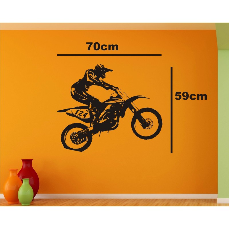 Heaven Decors Dirt Bike Rider Wall Sticker (Vinyl, 70 x