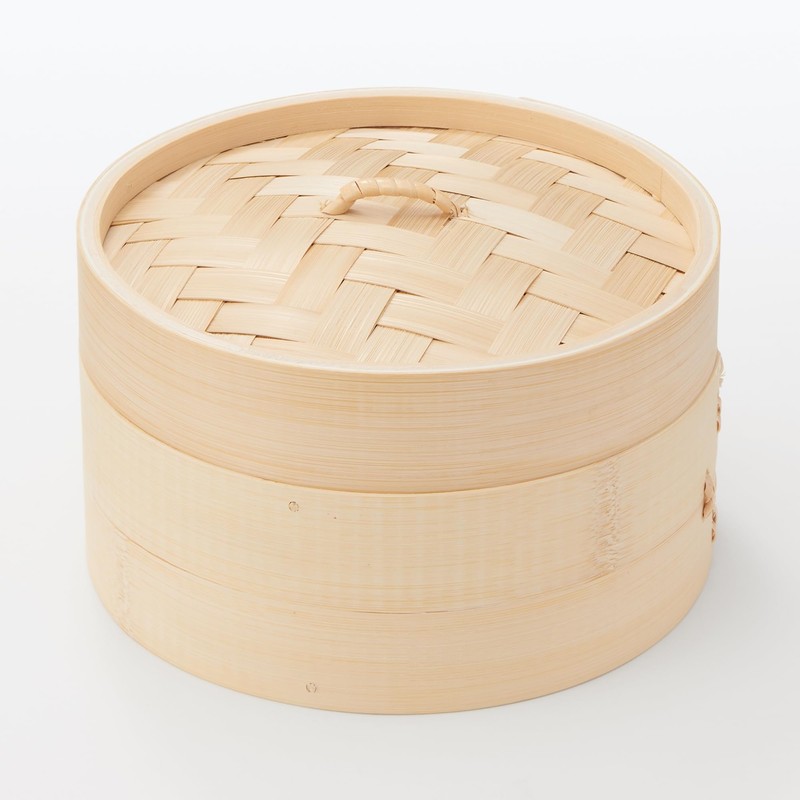 MUJI 84376511 Bamboo Steamer Basket/Body, Deep, Small