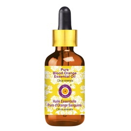 Deve Herbes Pure Blood Orange Essential Oil (Citrus sinensis) with Glass Dropper Steam Distilled 5ml (0.16 oz)