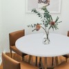 PRETYZOOM Heavy Duty Clear Vinyl Round Fitted Tablecloth 60inch Elastic