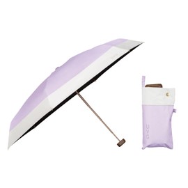 Wpc. UVO5F-025 Women's UVO Umbrella (2024), 5-Fold, UPF50+, UV Cut, 100% Heat-Shielding, Light Blocking, For Sun/Rain, Compact, Diameter 20.9" (53 cm), The Strongest Parasol, Lavender x Off White