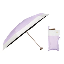 Wpc. UVO5F-025 Women's UVO Umbrella (2024), 5-Fold, UPF50+, UV Cut, 100% Heat-Shielding, Light Blocking, For Sun/Rain, Compact, Diameter 20.9" (53 cm), The Strongest Parasol, Lavender x Off White