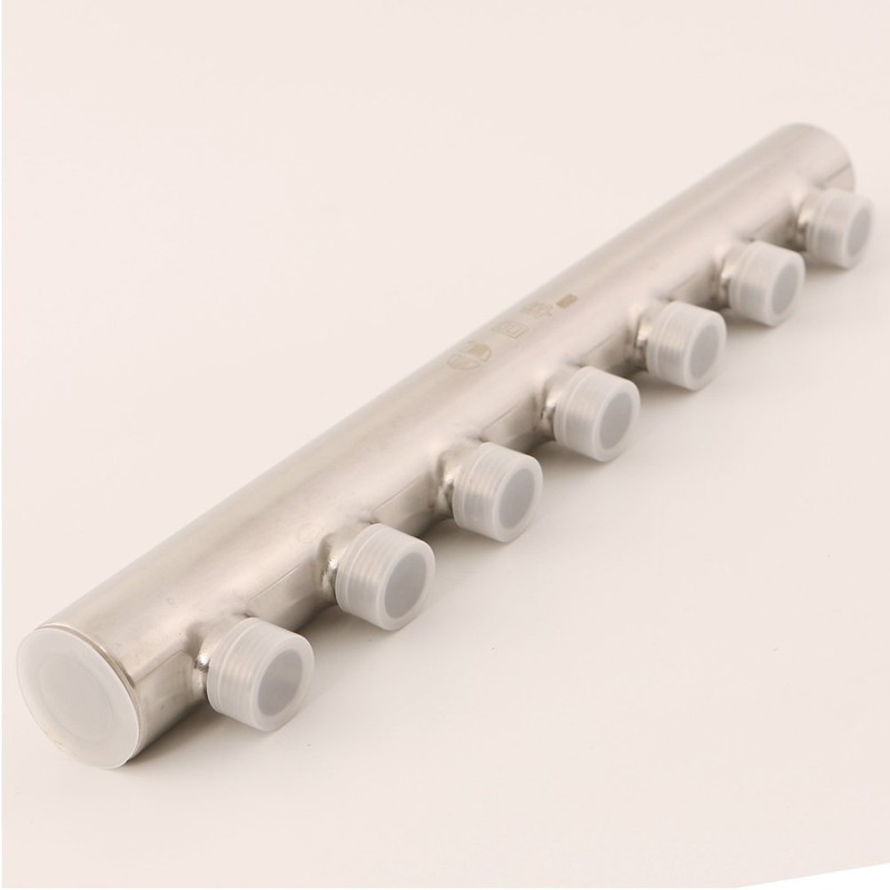 GOGOUP Shower Water Manifold G3/4" Inlet with G1/2" Outlet 7-Way