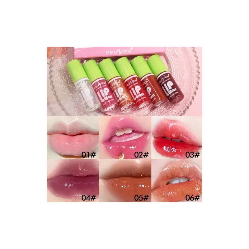 Set De Cuidado Labial Hidratante Glossy Liquid Lip Oil Gloss