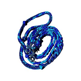 Epic Animal Barrel Reins Braided 8 ft. with 2 NP Scissor Snaps Navy/Royal Blue