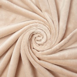 Smooth Minky Plush Soft Thick Dense Heavyweight Fleece Flannel Microfiber 60 Inch Fabric by The Yard - for Sewing, Quilting, & Upholstery (Champagne, 1 Yard)