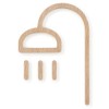 MOHEIM SIGNS SHOWER Bathroom Sign Shower Door Plate Pictogram (White