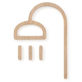 MOHEIM SIGNS SHOWER Bathroom Sign Shower Door Plate Pictogram (White Oak)