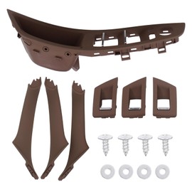 Door Handle Cover Side Door Handles Interior Door Handle Trim Door Armrest Window Switch Cover Pull Handle Frame Inner Handle Holder Handle Shell Door Inner Handle Red Brown for 5 Series F10 F11