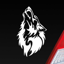 Hellweg Druckerei Wolf Wolves Dog Howls Wulf Animal Animal Motorcycle Car Sticker Rear Window Sticker