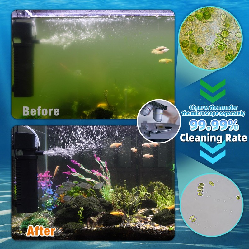 Aquarium U-V Filter 158GPH for 10-45 Gallon Small Betta Fish
