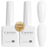 CANNI- Juego de 2 esmaltes de uñas en gel blanco