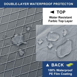 Lebaley Waterproof Dining Bench Cover - Removable Bench Slipcover Washable Bench Seat Protector Cover Rectangle Dining Room Bench Covers for Living Room Bedroom Kitchen（Light Grey）