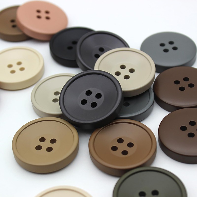 5 Pcs Resin Buttons 4 Holes Round Buttons for Coats,