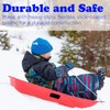Slippery Racer Downhill Toboggan Snow Sled, 35" Red- 3 Pack