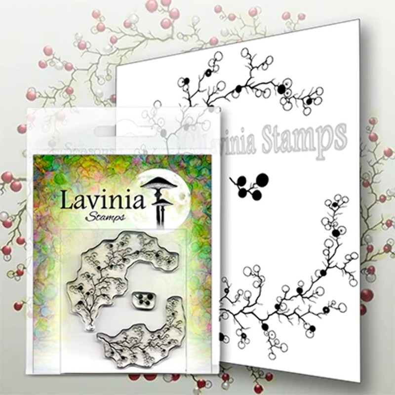 Lavinia Stamps, Clear Stamp - Berry Wreath with Mini Berries