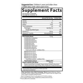 Garden Of Life Dr Formulated Probiotics Organic Kids Cooler Sabor Fresa Pltano 30 Tabletas Masticables                                                