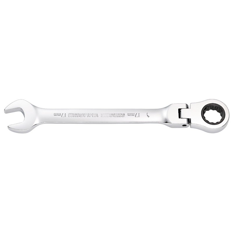 Draper 52019 Metric Flexible Head Ratchet Spanner, 17 mm Size