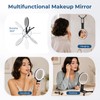 Travel Makeup Mirror with Light, 1X/40X Double Sided Magnifying Mirror