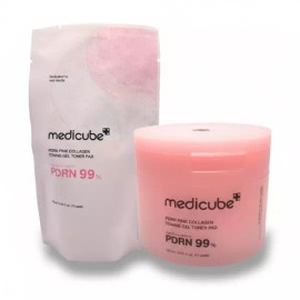 Medicare Cube 메디큐브 PDRN 핑크 콜라겐 토닝 겔 토너 패드 120ml 70매 Medi Cube PDRN Pink Collagen Toning Gel Toner Pad 120ml 70 sheets