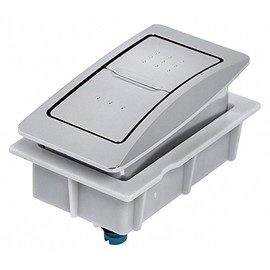 American Standard Plastic/Metal Rectangle Push Button, Chrome, for Use with H2Options Dual Flush Tank