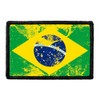 Brazil Flag - Color - Distressed | Hook and Loop