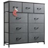 Fabric Storage Tower with 9 Drawers, Bedroom Drawer Dresser Organizer,