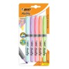 Marcatextos Resaltador Bic Marking Pastel Punta Cincel 5 Pzs