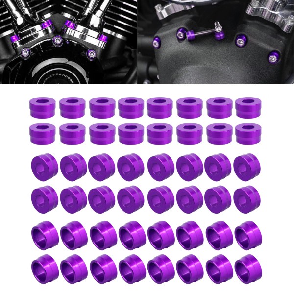 Unbranded Purple Engine Bolt Caps Cover Kit For Harley Touring
