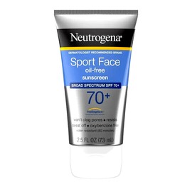 Kenvue Neutrogena Sport Face Sunscreen, Broad Spectrum Sunblock SPF 70+ 2.5 oz.