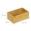 Relaxdays Bamboo Box, HBT 6.5 x 16.5 x 10 cm,