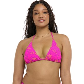 Body Glove Women's Standard Shanaya Slider Triangle Bikini Top Swimsuit, Puako Hawaiin Floral, X-Small