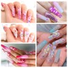EBANKU Holographic Heart Nail Sequins, 3D Mixed Laser Heart Love