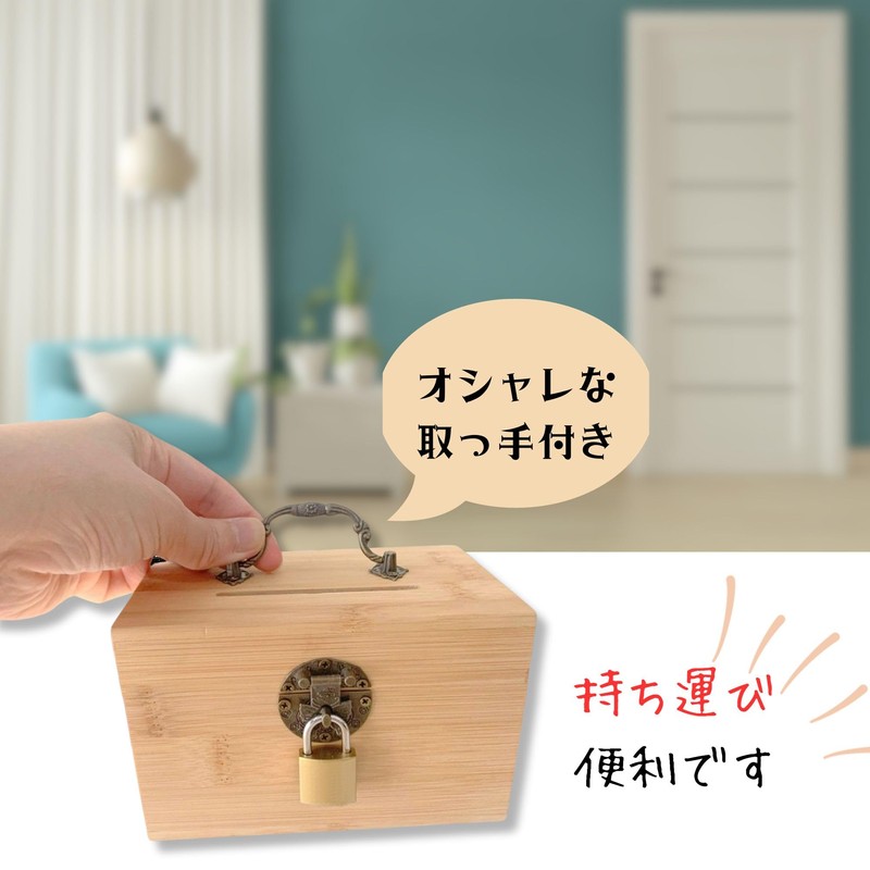 Leiasnow Money Box with Lock, Money Box, Donation Box, Can