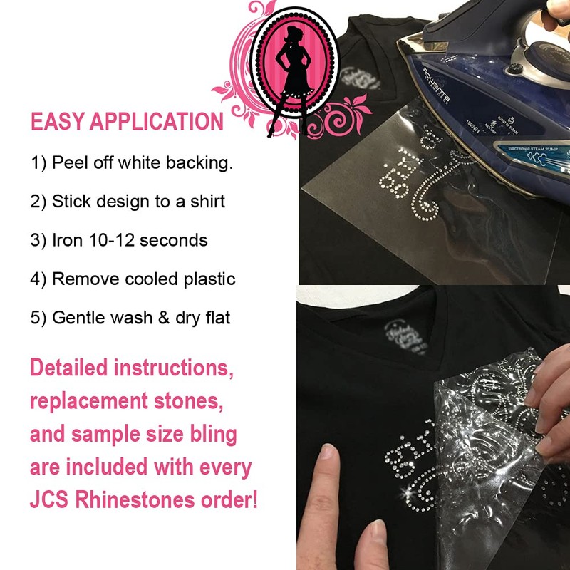 Unicorn Believer Bügelbild mit Strasssteinen, T-Shirt JCS Rhinestones