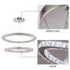 Finktonglan Dimmable Crystal Chandelier, 23.6'' Oval 2 Rings Modern Chandeliers