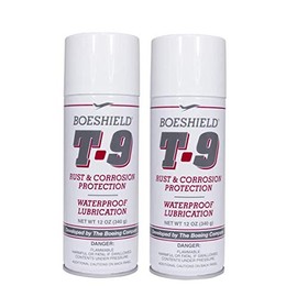 Boeshield T-9 Rust & Corrosion Protection/Inhibitor and Waterproof Lubrication, 12 oz. (0 2 Count - 12 oz, Lubricant)