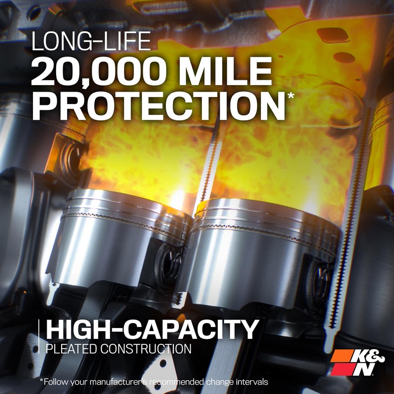 K&N Premium Oil Filter: 20,000 Mile Engine Protection, High Capacity/High